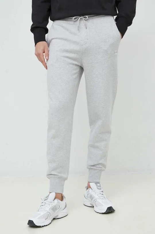 γκρί Βαμβακερό παντελόνι Calvin Klein Jeans Ανδρικά