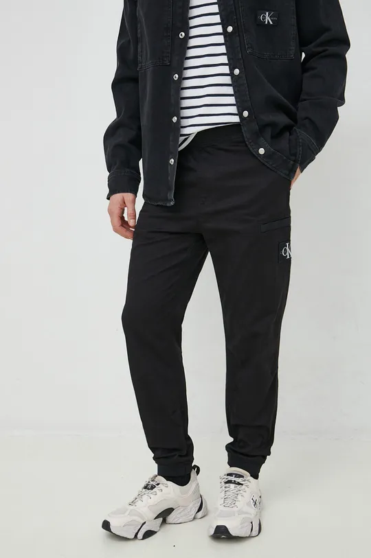 črna Hlače Calvin Klein Jeans Moški