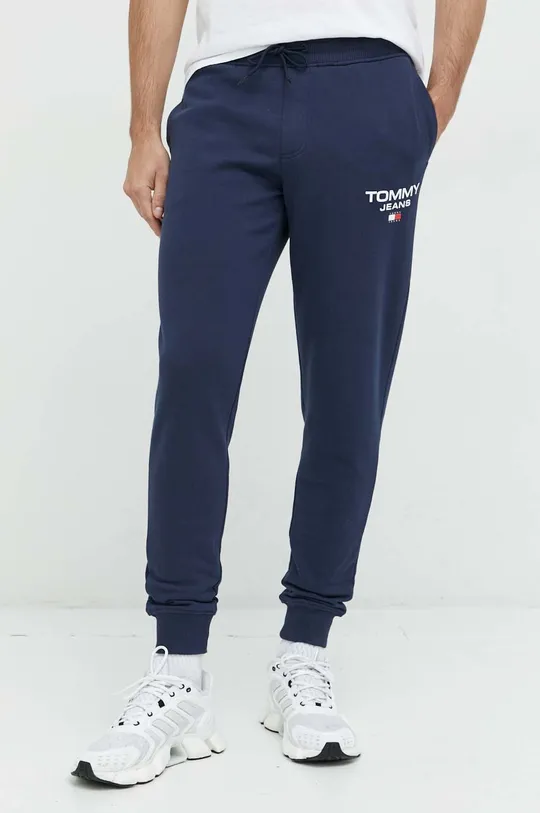 σκούρο μπλε Βαμβακερό παντελόνι Tommy Jeans Ανδρικά