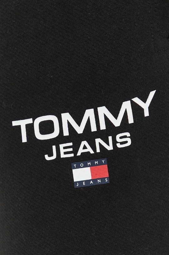 czarny Tommy Jeans spodnie dresowe bawełniane