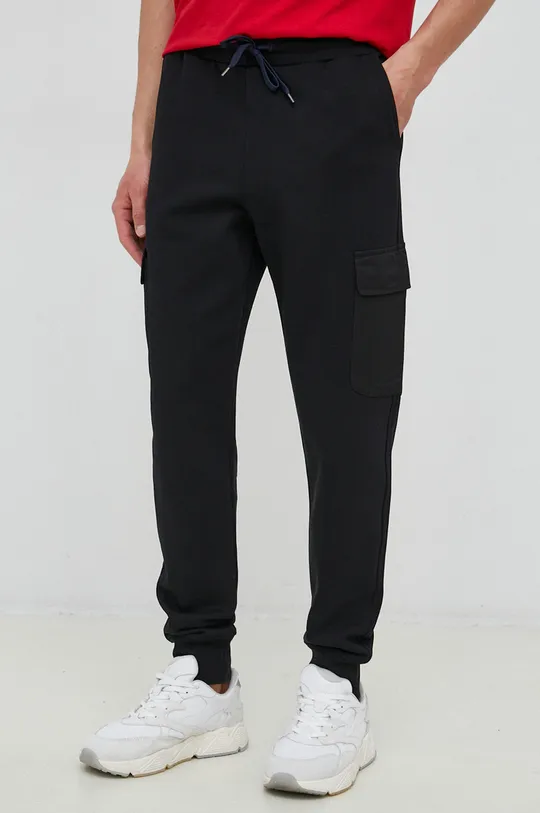 czarny PS Paul Smith spodnie dresowe bawełniane Męski