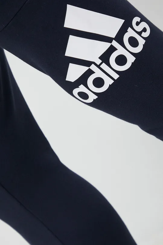 tmavomodrá Bavlnené tepláky adidas