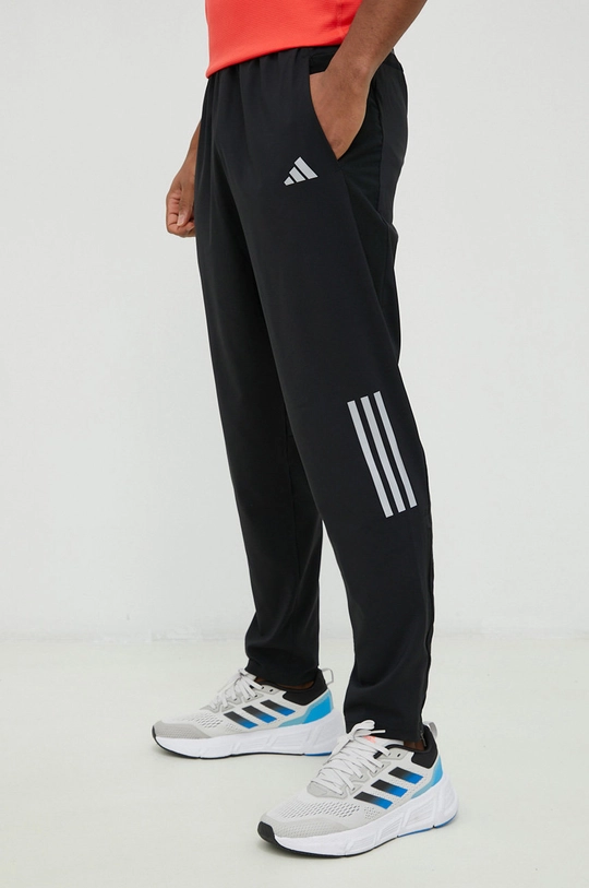 črna Hlače za tek adidas Performance Own the Run Moški