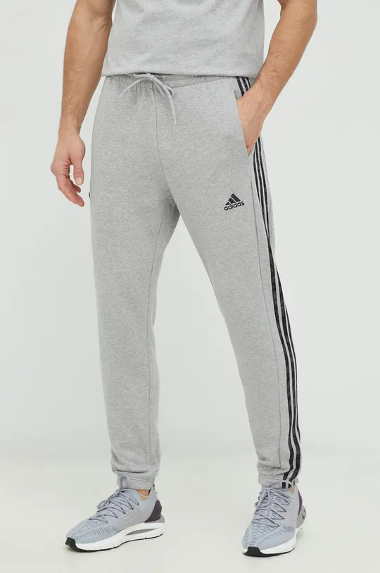 сірий Бавовняні спортивні штани adidas Чоловічий