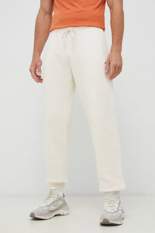 beżowy Reebok Classic spodnie dresowe bawełniane Męski