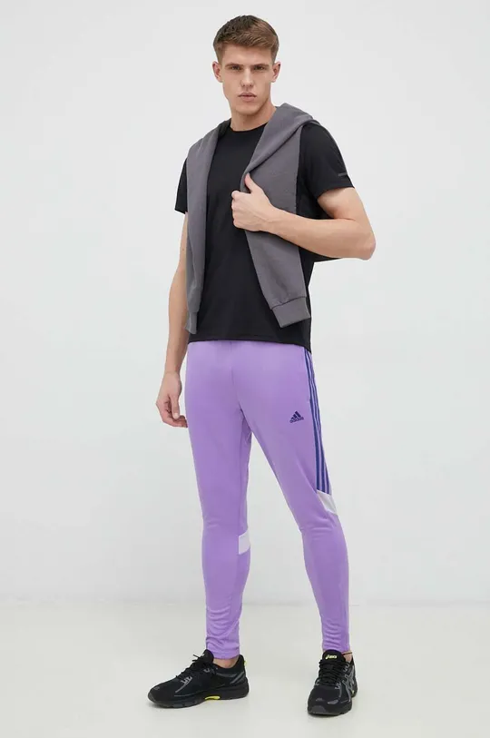 adidas spodnie treningowe Tiro fioletowy