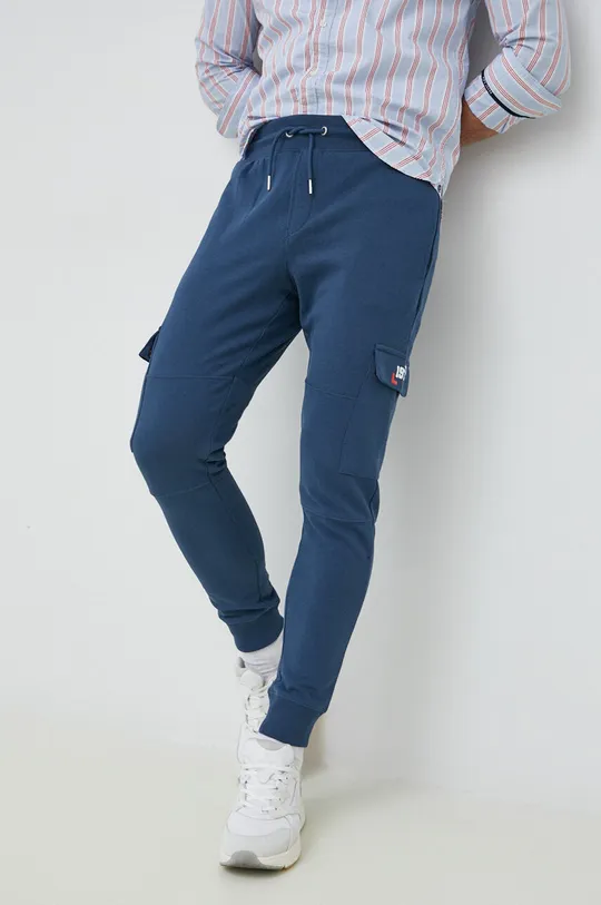 Pepe Jeans spodnie dresowe bawełniane Austin granatowy