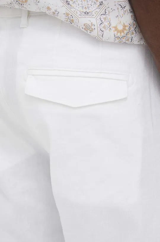λευκό Λινό παντελόνι Drykorn Krew_2