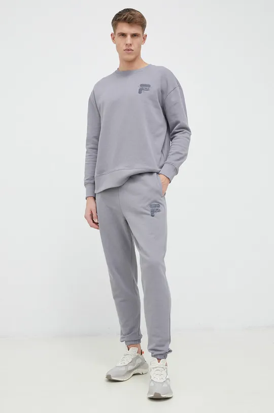 Fila pantaloni da jogging in cotone grigio