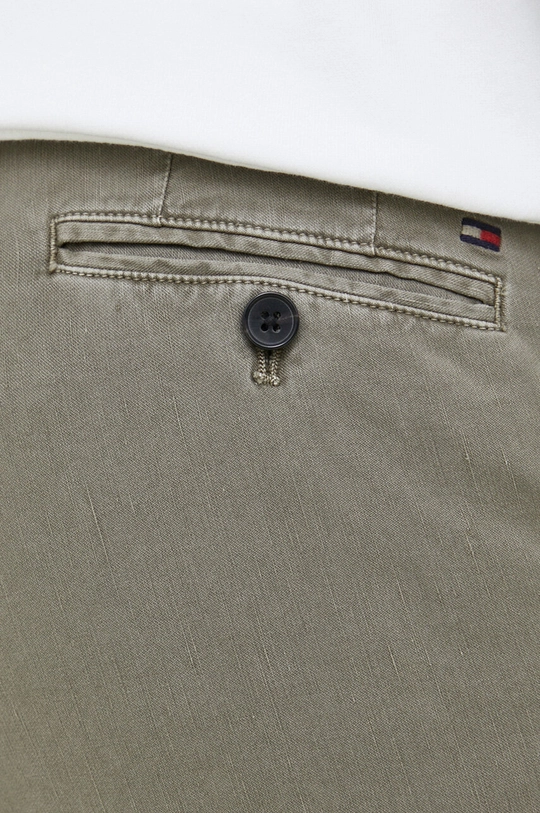 verde Tommy Hilfiger pantaloni in lino misto