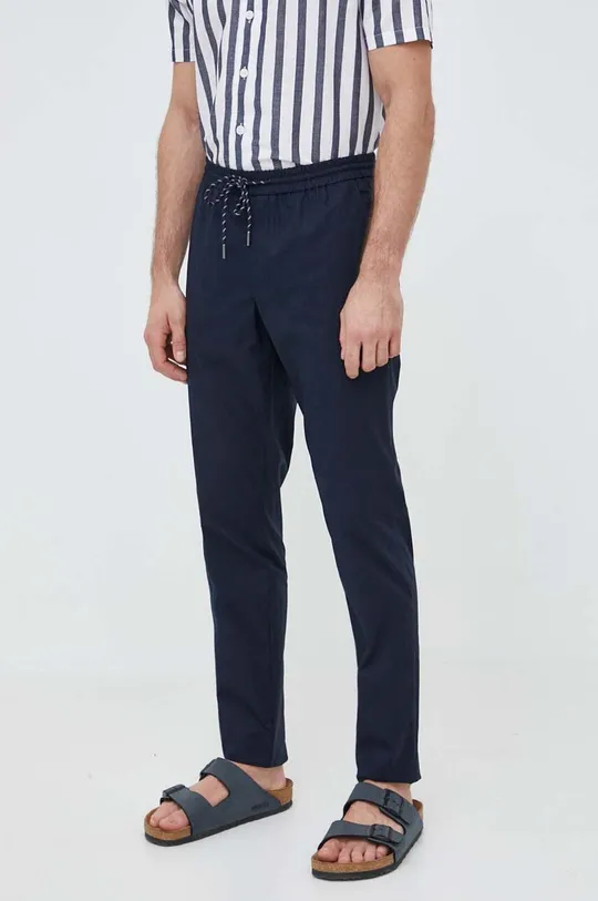 blu navy Tommy Hilfiger pantaloni in cotone Uomo