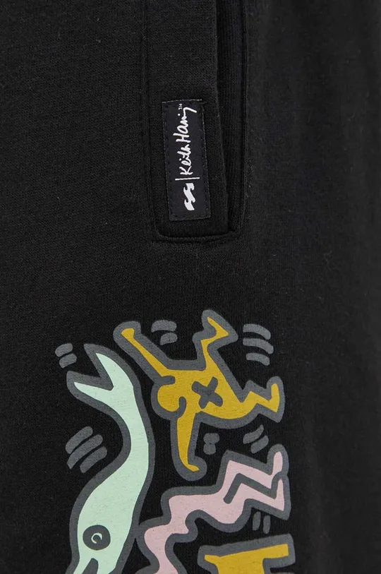 czarny Billabong spodnie dresowe x Keith Haring