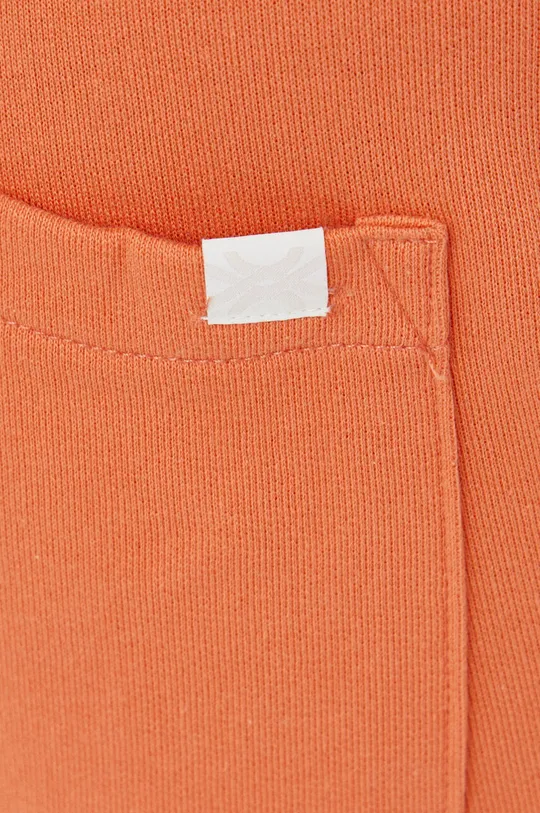 pomarańczowy United Colors of Benetton spodnie dresowe bawełniane
