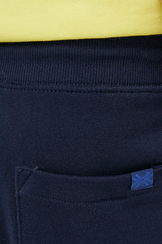 granatowy United Colors of Benetton spodnie dresowe bawełniane