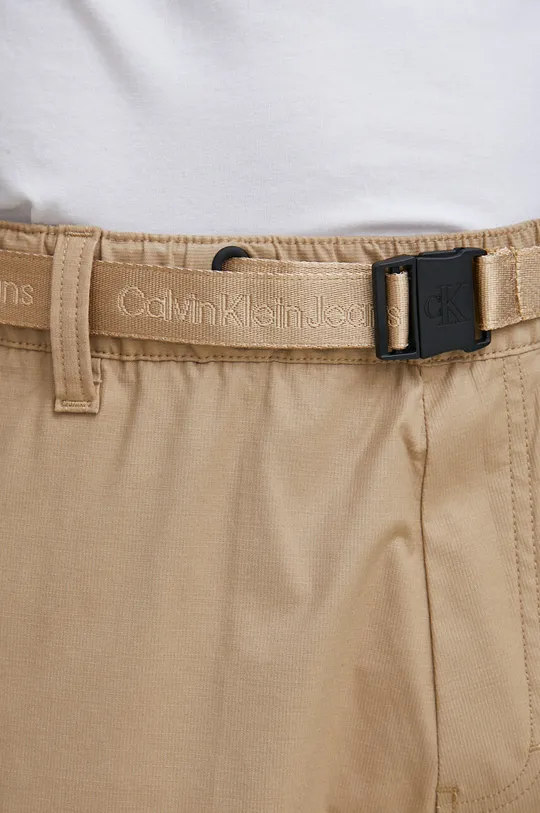 kawowy Calvin Klein Jeans spodnie