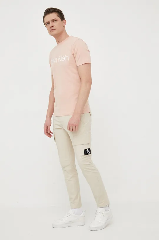 Παντελόνι Calvin Klein Jeans μπεζ