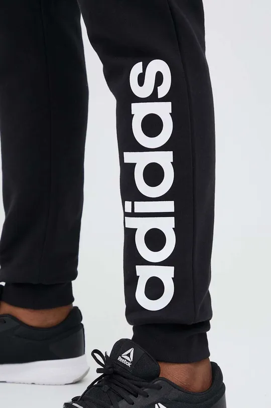czarny adidas spodnie dresowe bawełniane