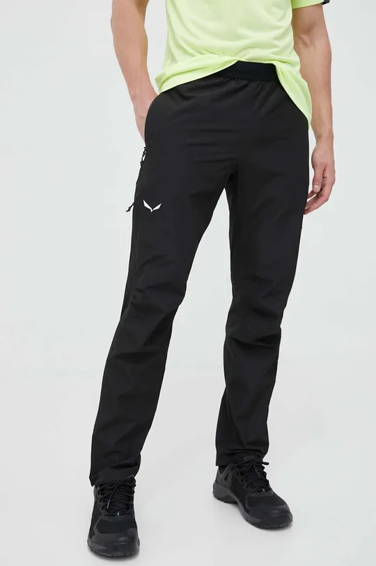črna Outdooor hlače Salewa Puez Aqua PTX 2.5L Moški