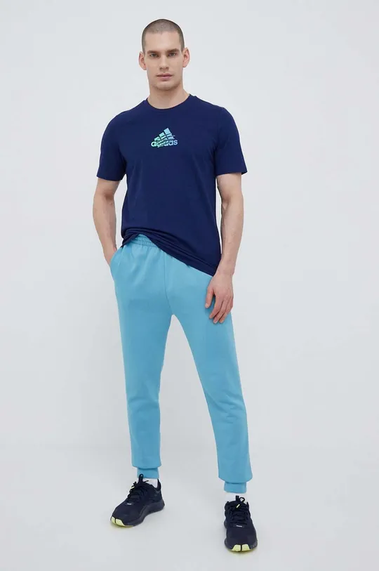 Спортивные штаны adidas голубой