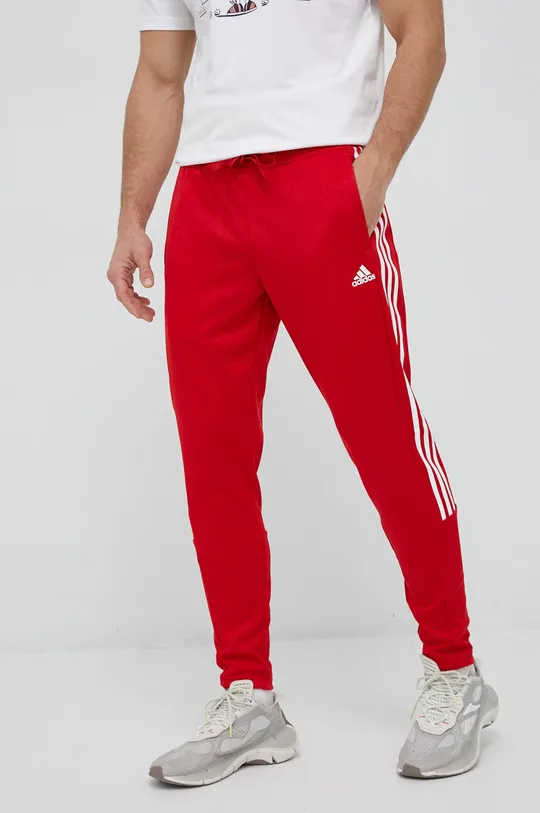 czerwony adidas spodnie dresowe Męski