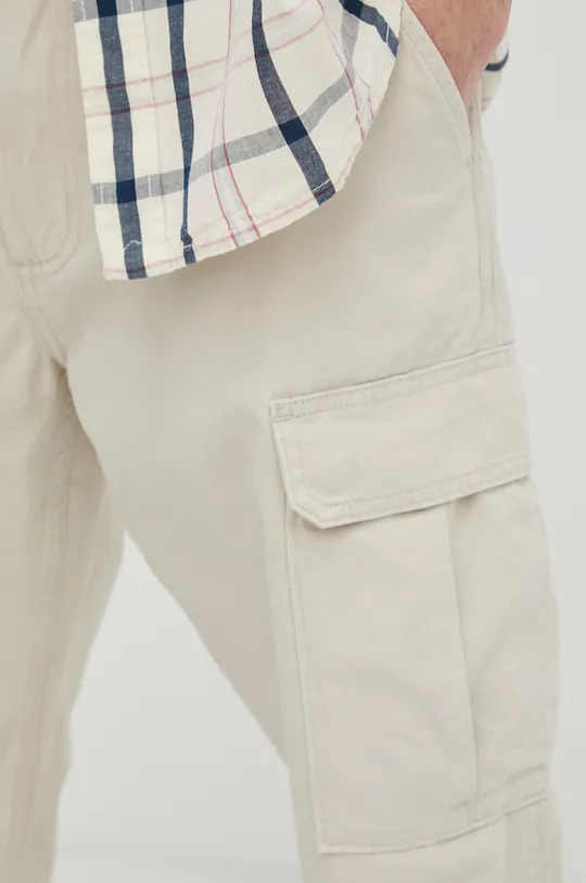 beżowy Wrangler spodnie bawełniane Casey Jones Cargo