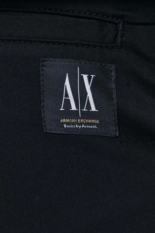 čierna Bavlnené nohavice Armani Exchange