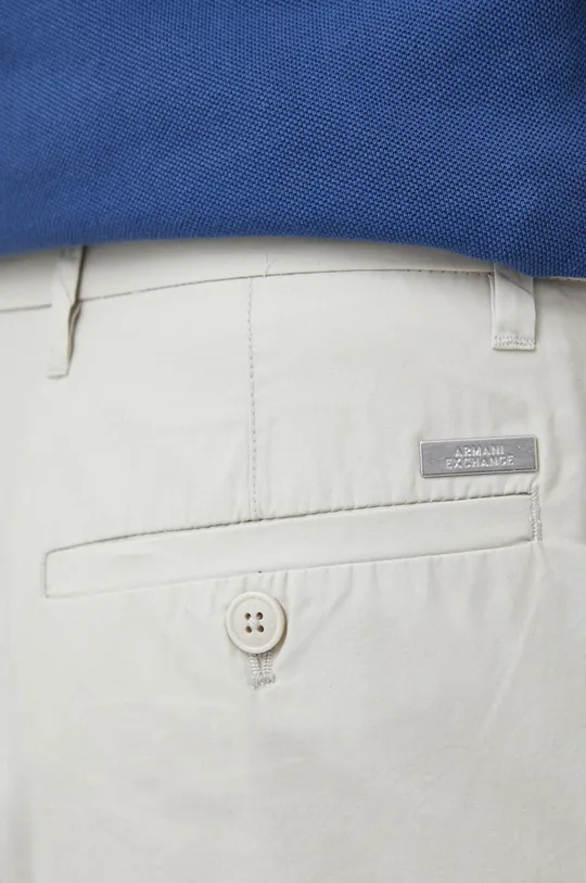 beżowy Armani Exchange spodnie bawełniane