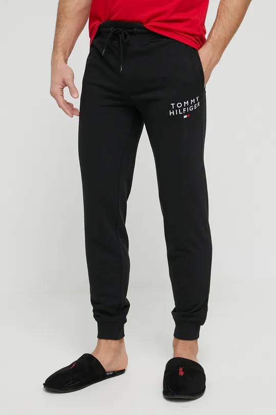 czarny Tommy Hilfiger spodnie dresowe Męski