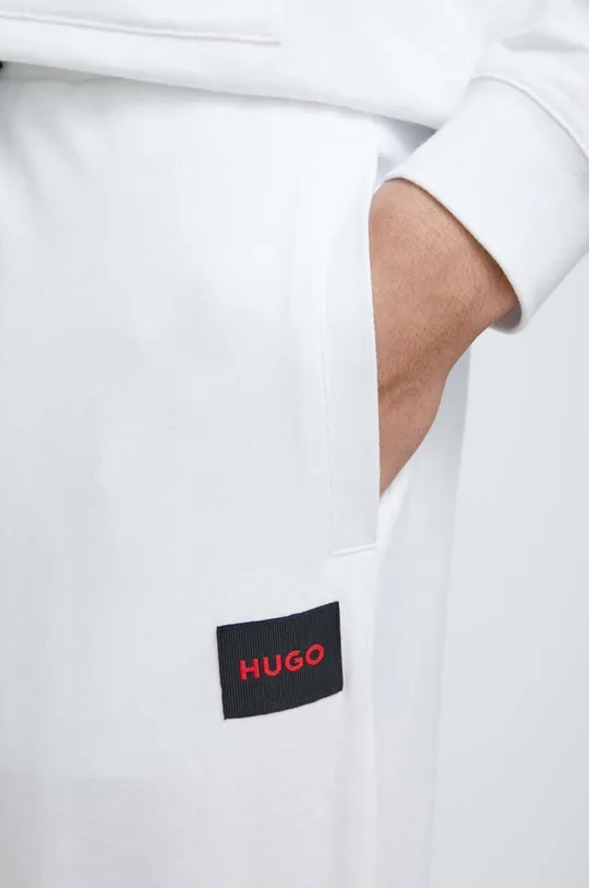 biały HUGO spodnie bawełniane lounge