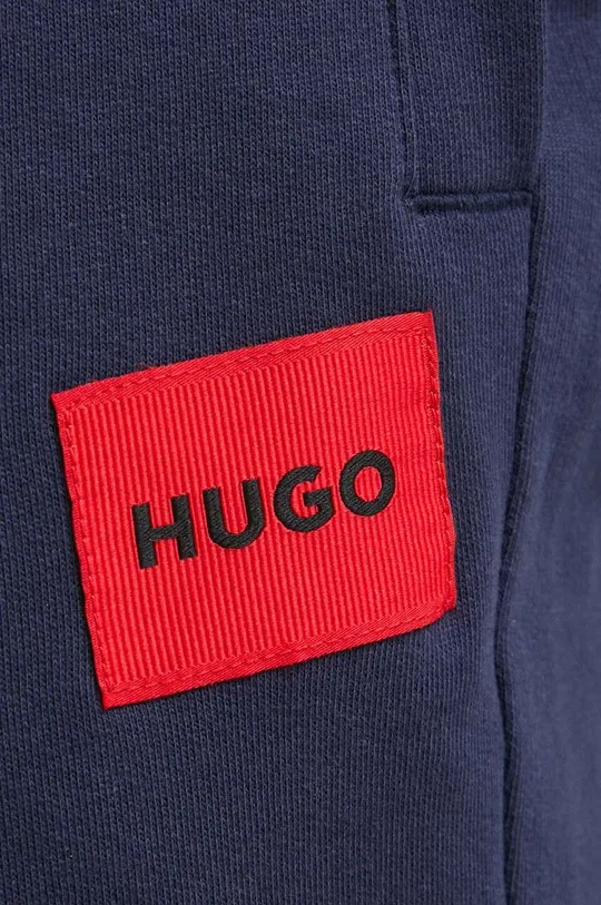 granatowy HUGO spodnie bawełniane lounge