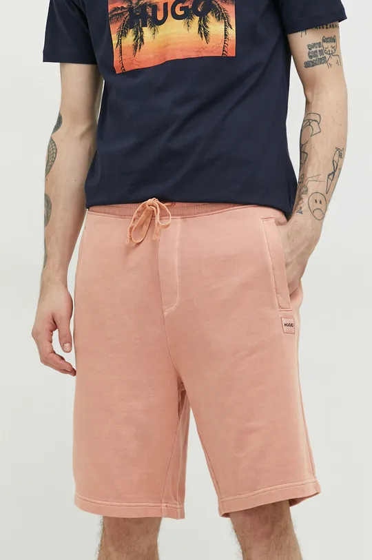 narančasta Pamučne kratke hlače HUGO Muški