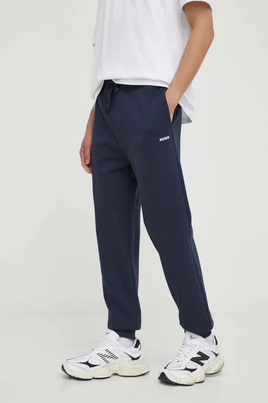 blu navy HUGO pantaloni da jogging in cotone Uomo