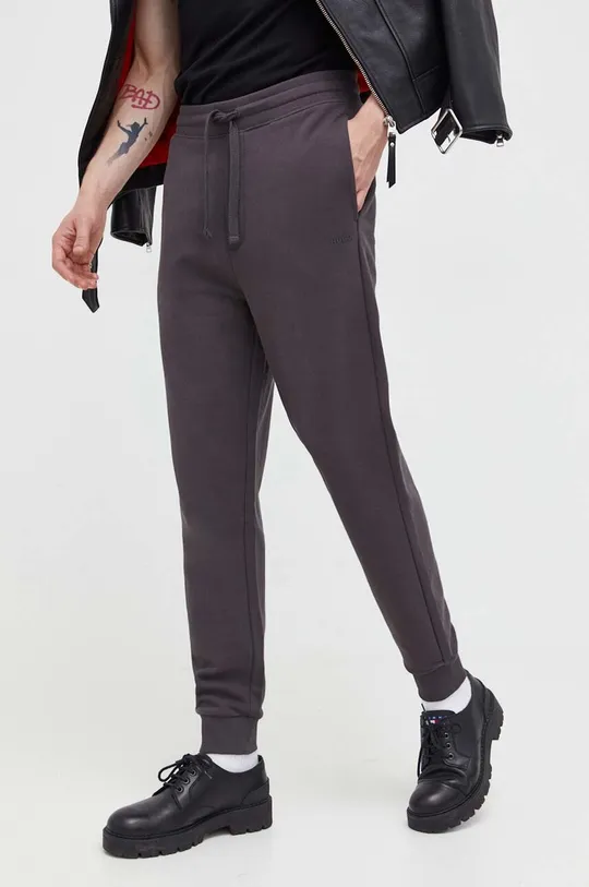 grigio HUGO pantaloni da jogging in cotone Uomo