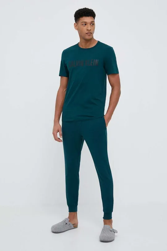 Nohavice Calvin Klein Underwear zelená