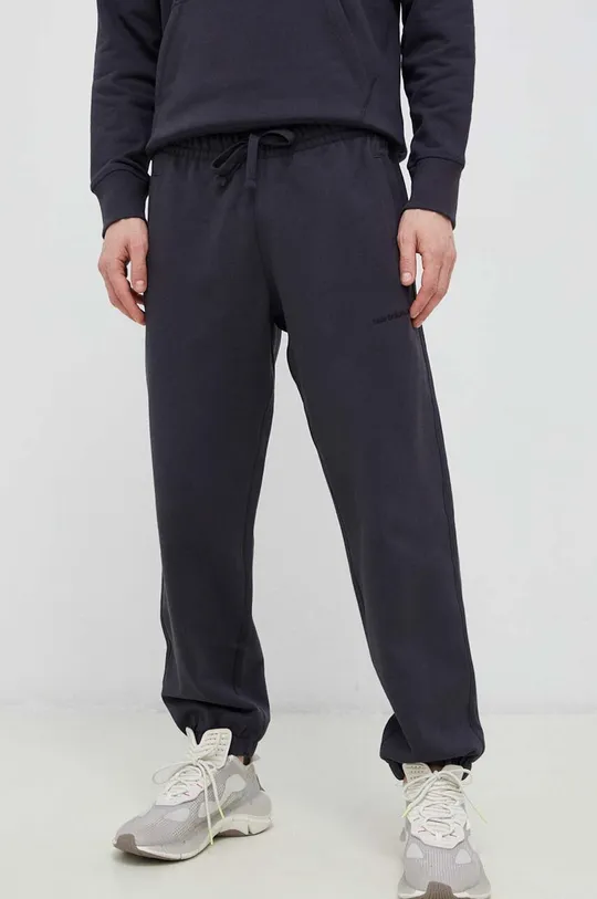szary New Balance spodnie dresowe bawełniane Męski