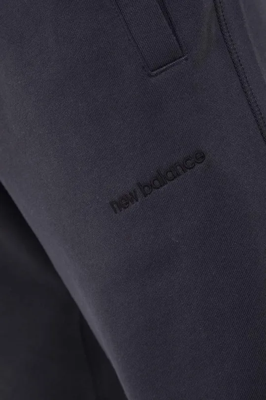 szary New Balance spodnie dresowe bawełniane