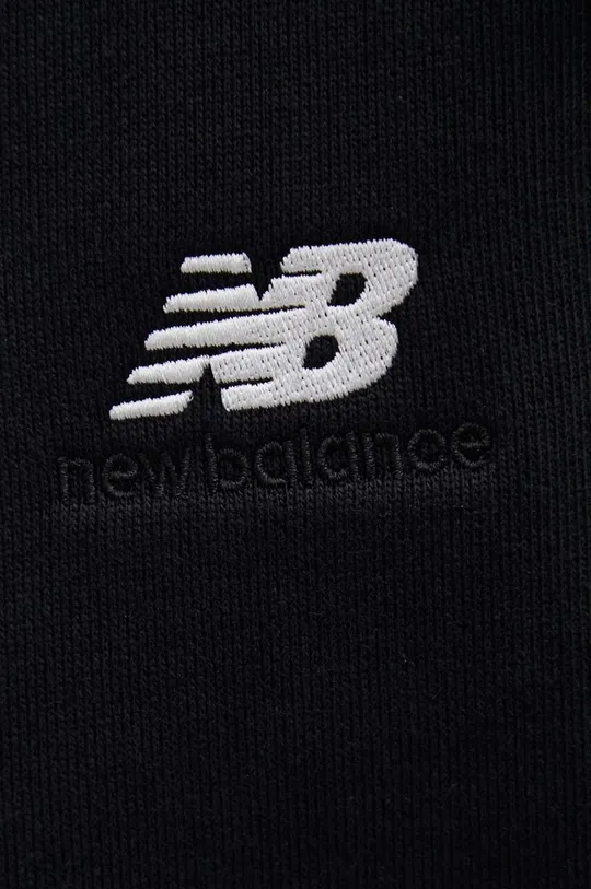 czarny New Balance spodnie dresowe Athletics Remastered