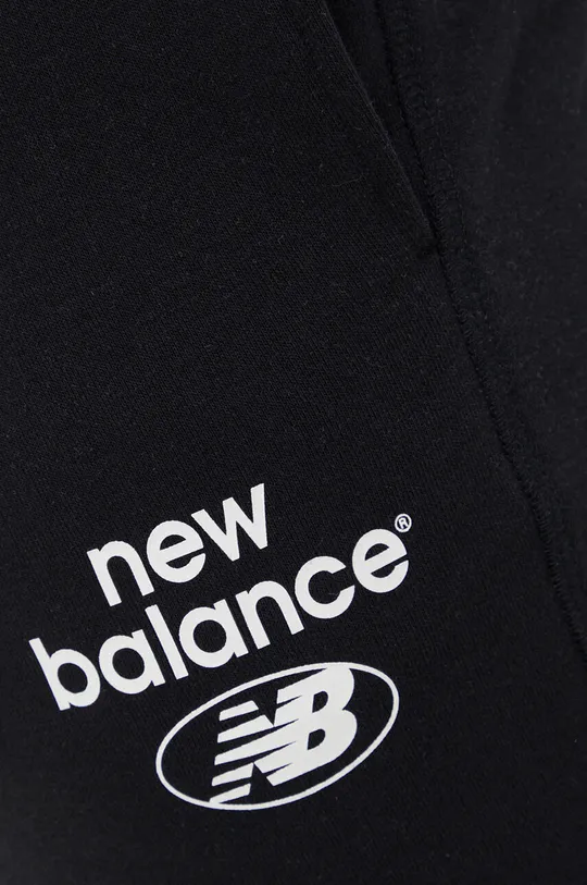 negru New Balance pantaloni de trening