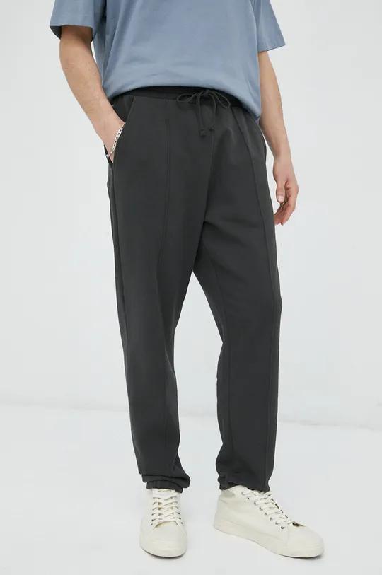 szary AllSaints spodnie dresowe bawełniane ARI SWEATPANT Męski