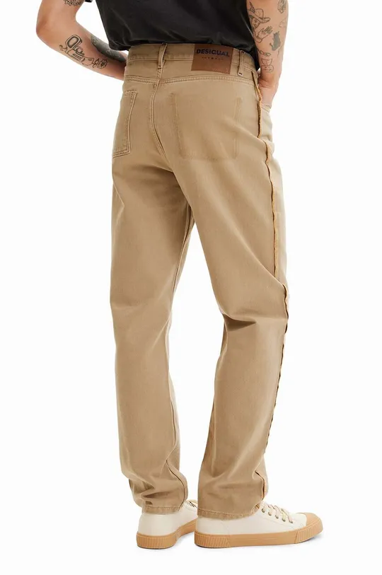 Хлопковые брюки Desigual коричневый