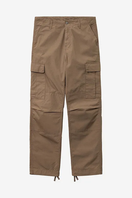 brązowy Carhartt WIP spodnie bawełniane Regular Cargo Pant Męski