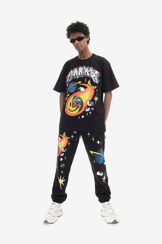 Market pantaloni de trening din bumbac Smiley Conflicted Sweatpants negru