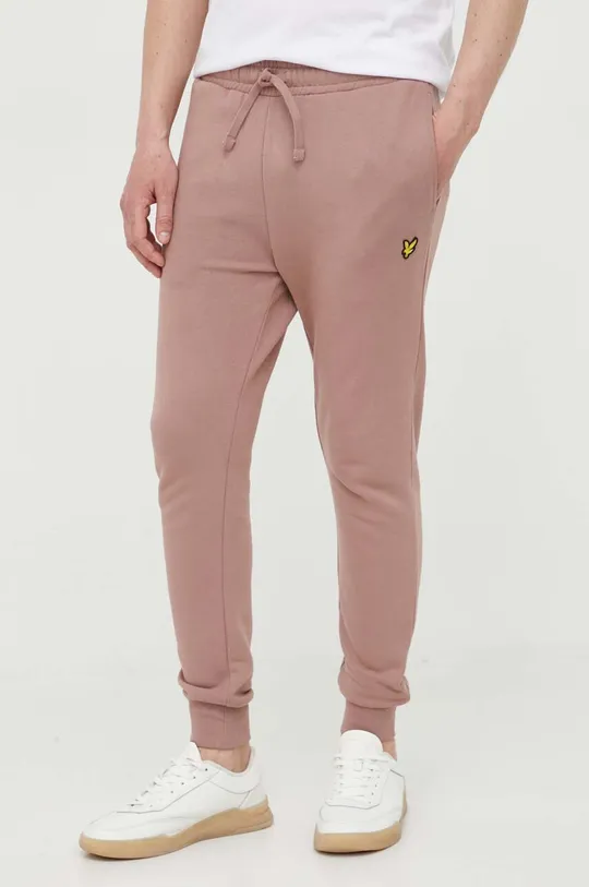 рожевий Бавовняні спортивні штани Lyle & Scott Чоловічий