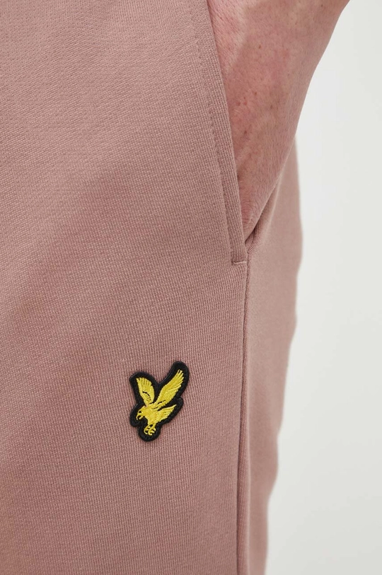 różowy Lyle & Scott spodnie dresowe bawełniane