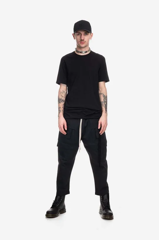 Bavlněné kalhoty Rick Owens Creatch Cargo Cropped Drawstring černá