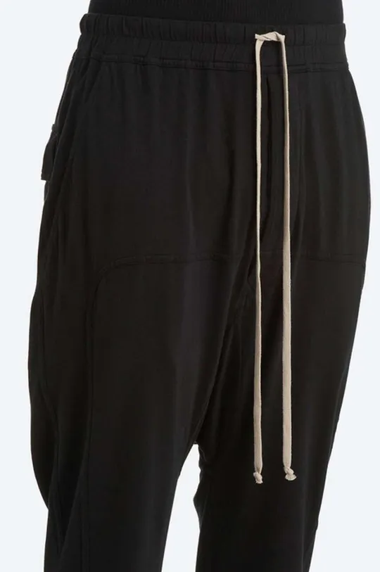 black Rick Owens cotton trousers Knit Pants