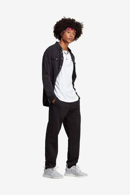 Памучен спортен панталон adidas Originals RIFTA City Boy Essential Sweat Pants черен