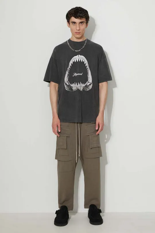 Rick Owens cotton trousers gray