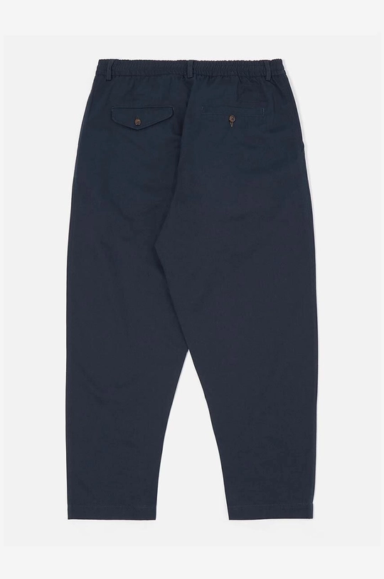 Universal Works cotton trousers Pleated Track navy