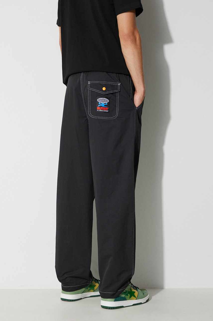 Butter Goods trousers men's black color buy on PRM